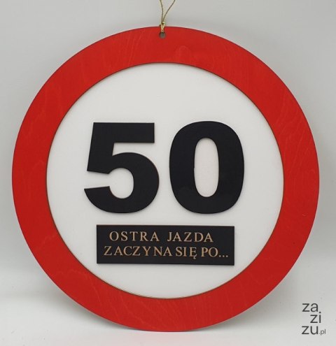 Znak urodzinowy 36cm 50-tka Znak urodzinowy 36cm 50-tka