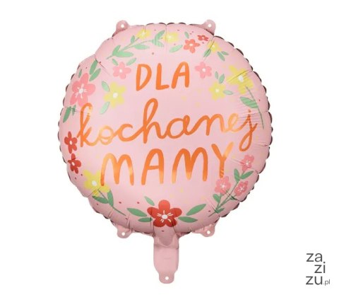 Balon foliowy ''Dla kochanej mamy'' 45cm mix | FB210 Balon foliowy ''Dla kochanej mamy'' 45cm mix | FB210