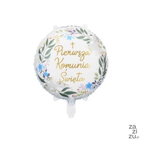 Balon foliowy ''Pierwsza Komunia Święta'' 45cm | FB209 Balon foliowy ''Pierwsza Komunia Święta'' 45cm | FB209