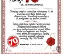 Dyplom certyfikat 70 lat Pan | D82