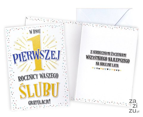 Karnet Rocznica ślubu 1 | V-077 Karnet Rocznica ślubu 1 | V-077