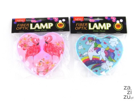 Lampka led w kształcie serca z obrazkiem 18x15x3,5cm jednorożec, flaming Lampka led w kształcie serca z obrazkiem 18x15x3,5cm jednorożec, flaming