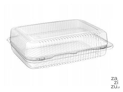 Pojemniki na ciasto z wieczkiem 16x19x3cm 50sztuk 07-64 Pojemniki na ciasto z wieczkiem 16x19x3cm 50sztuk 07-64