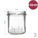 Słoik 346 ml z zakrętką i dociskiem - 6 szt. 132329