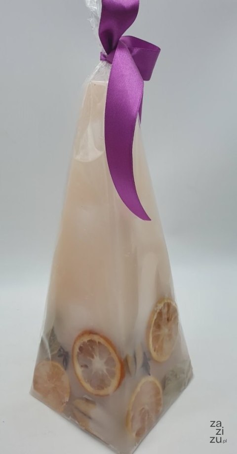 Świeca piramida owoce zapachowa 30 cm Świeca piramida owoce zapachowa 30 cm