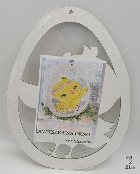 Zawieszka na okno zając z jajkiem 29 x 39 cm Z05 Zawieszka na okno zając z jajkiem 29 x 39 cm Z05