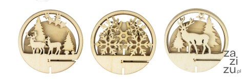 Zestaw kul akrylowych z drewnokształtami 5szt. 12cm | AZD-12 Zestaw kul akrylowych z drewnokształtami 5szt. 12cm | AZD-12