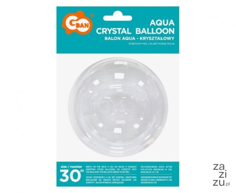 Balon Aqua - kryształowy bez nadruku 65cm KR-30BN Balon Aqua - kryształowy bez nadruku 65cm KR-30BN
