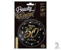 Balon foliowy B&C Happy 50 Birthday czarny nadruk złoty 18" | FG-O50Z