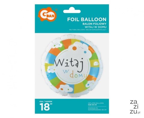 Balon foliowy Witaj w domu 18" | FG-OWWD Balon foliowy Witaj w domu 18" | FG-OWWD