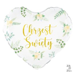 Balon foliowy serce Chrzest Święty 45cm | 127766