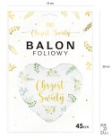 Balon foliowy serce Chrzest Święty 45cm | 127766