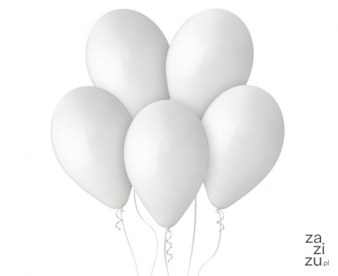 Balony pastel 12" białe 01 100szt. | G110/01 Balony pastel 12" białe 01 100szt. | G110/01