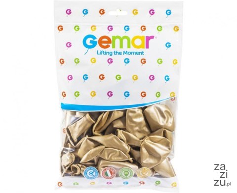 Balony shiny 13 cali - złote 50szt. | GB120/88 Balony shiny 13 cali - złote 50szt. | GB120/88
