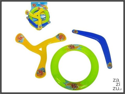 Dysk latający ringo bumerang 25-30cm 3-sztuki w zestawie 720554 Dysk latający ringo bumerang 25-30cm 3-sztuki w zestawie 720554