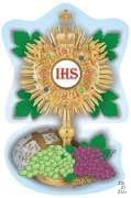 Emblemat na Boże Ciało, Komunia św. 30 x 48 cm - 10 szt Emblemat na Boże Ciało, Komunia św. 30 x 48 cm - 10 szt