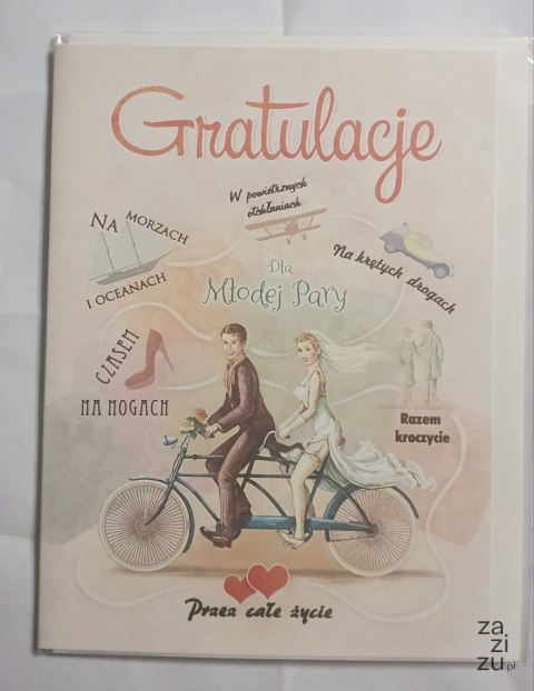 Karnet GRATULACJE DLA MŁODEJ PARY SV 14 Karnet GRATULACJE DLA MŁODEJ PARY SV 14
