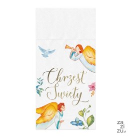 Kieszonki na sztućce Chrzest Anioły 16szt.