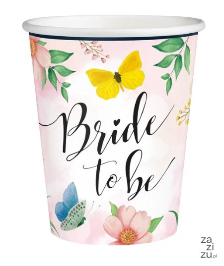 Kubek Bride to be Kwiaty 220ml 6szt. Kubek Bride to be Kwiaty 220ml 6szt.