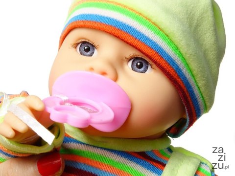 Lalka 35cm ze smoczkiem z polskim dźwiękiem śpiewa i mówi po polsku Lalka 35cm ze smoczkiem z polskim dźwiękiem śpiewa i mówi po polsku