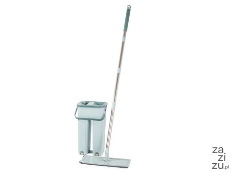 Mop płaski z wiadrem dwukomorowym wyciskaczem 15681 Mop płaski z wiadrem dwukomorowym wyciskaczem 15681