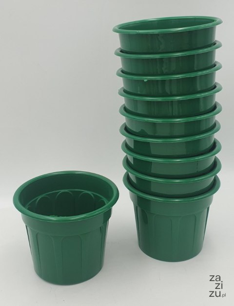 Osłonka / doniczka 10szt CARO 11cm ZIELONA Osłonka / doniczka 10szt CARO 11cm ZIELONA
