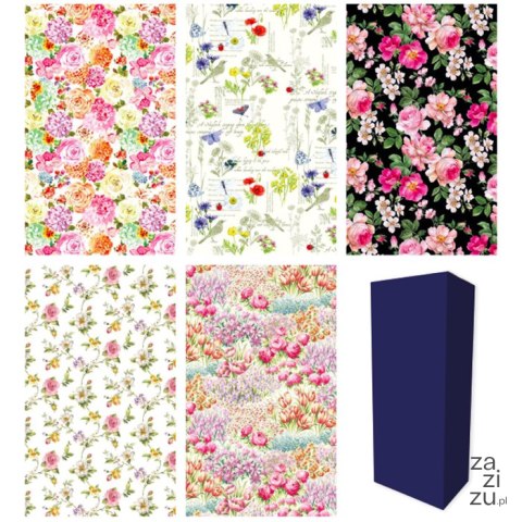 Papier ozdobny 0,7 x 2m Kwiaty Set 32 Papier ozdobny 0,7 x 2m Kwiaty Set 32