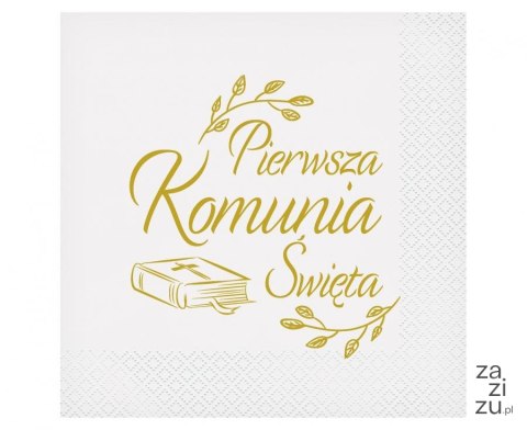 Serwetki 20szt KOMUNIA 33x33cm PW-SKBB Serwetki 20szt KOMUNIA 33x33cm PW-SKBB