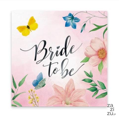 Serwetki Bride to be Kwiaty 10szt. Serwetki Bride to be Kwiaty 10szt.