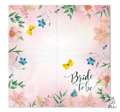 Serwetki Bride to be Kwiaty 10szt. Serwetki Bride to be Kwiaty 10szt.