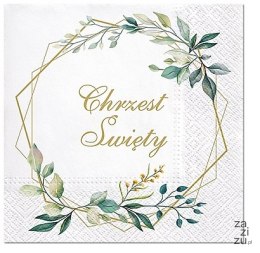 Serwetki papierowe 33x33cm Chrzest Święty 20szt 76-00