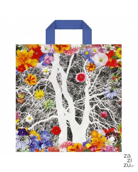 Torba tkana z uszami 38x40x22cm DRZEWO PEŁNE KWIATÓW Torba tkana z uszami 38x40x22cm DRZEWO PEŁNE KWIATÓW