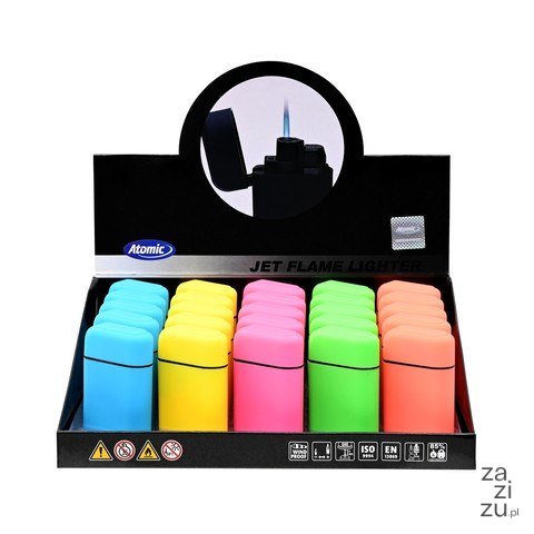 Zapalniczka 25szt. JET SCUBA RUBBER NEON Zapalniczka 25szt. JET SCUBA RUBBER NEON