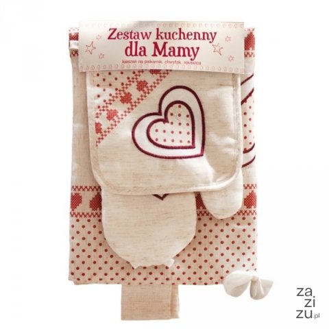 Zestaw kuchenny dla Mamy Sorrento / kieszeń na piekarnik, chwytak, rękawica/ Zestaw kuchenny dla Mamy Sorrento / kieszeń na piekarnik, chwytak, rękawica/