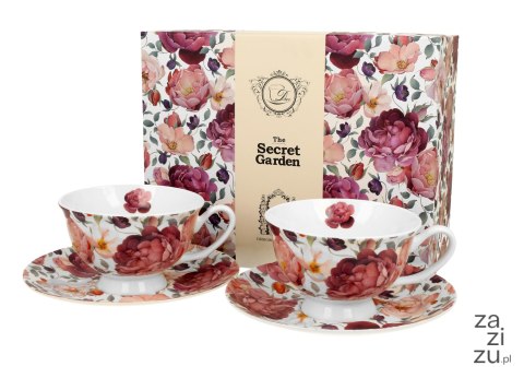 Filiżanki royal ze spodkami komplet 2szt. SPRING ROSES WHITE Filiżanki royal ze spodkami komplet 2szt. SPRING ROSES WHITE