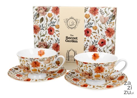 Filiżanki royal ze spodkami komplet 2szt. SUMMER FLOWERS Filiżanki royal ze spodkami komplet 2szt. SUMMER FLOWERS