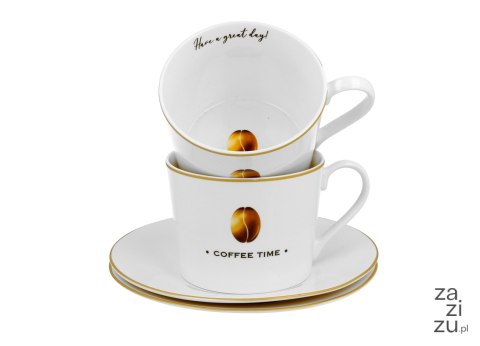 Filiżanki ze spodkami 230ml komplet 2szt. COFFEE TIME 2 Filiżanki ze spodkami 230ml komplet 2szt. COFFEE TIME 2
