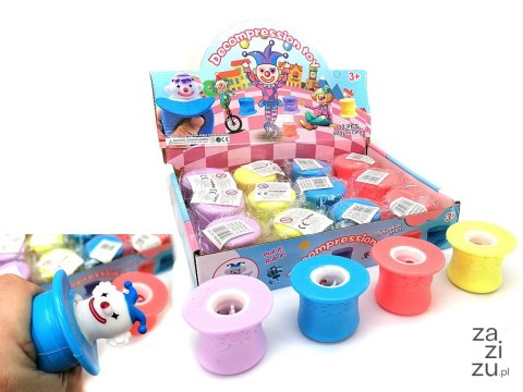 Gniotek antystresowy wyciskany 12szt clown Gniotek antystresowy wyciskany 12szt clown