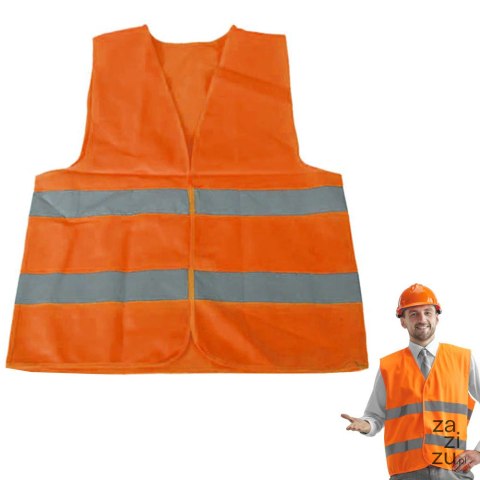Kamizelka odblaskowa ostrzegawcza drogowa pomarańczowa 10026 xxl Kamizelka odblaskowa ostrzegawcza drogowa pomarańczowa 10026 xxl