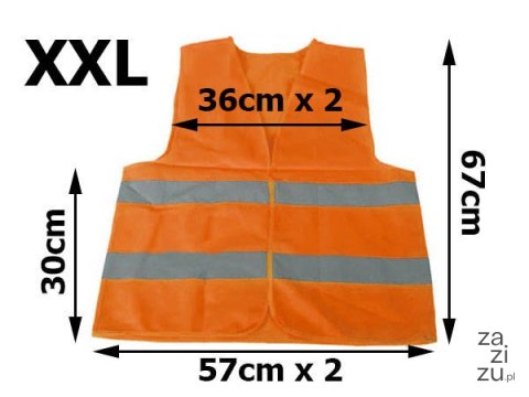 Kamizelka odblaskowa ostrzegawcza drogowa pomarańczowa 10026 xxl Kamizelka odblaskowa ostrzegawcza drogowa pomarańczowa 10026 xxl