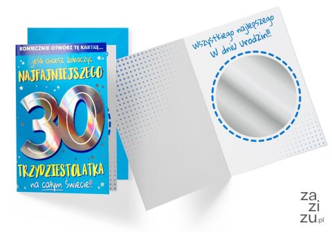 Kartka Urodziny 30-latka - lusterko | DK-922 Kartka Urodziny 30-latka - lusterko | DK-922