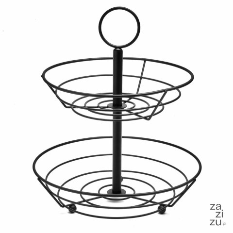 Koszyk na owoce Astoria 26x26x30,5cm 2-poziomy czarny Koszyk na owoce Astoria 26x26x30,5cm 2-poziomy czarny
