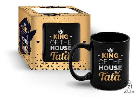 Kubek 300ml czarny King of the house Tata Kubek 300ml czarny King of the house Tata