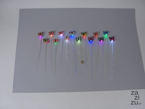 Peruka pasemka światłowód led 35cm 24szt. Peruka pasemka światłowód led 35cm 24szt.