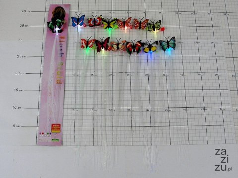 Peruka pasemka światłowód led 35cm 24szt. Peruka pasemka światłowód led 35cm 24szt.