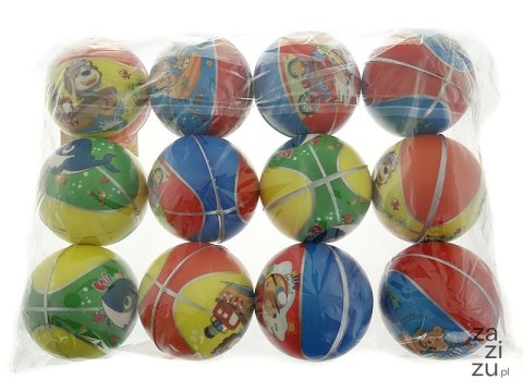 Piłeczka kolorowa miękka 6cm 12szt. Piłeczka kolorowa miękka 6cm 12szt.
