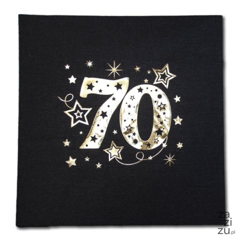 Serwetka 33x33 70-lecie (N) czarna Serwetka 33x33 70-lecie (N) czarna