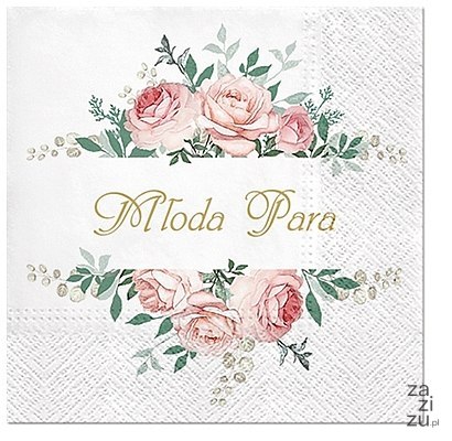 Serwetki papierowe 33x33cm Ślub Młoda Para -Gorgeous Frame 20szt 76-06 Serwetki papierowe 33x33cm Ślub Młoda Para -Gorgeous Frame 20szt 76-06