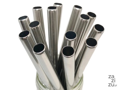 Słomki rurki wielorazowe metalowe eko x10 czyścik Słomki rurki wielorazowe metalowe eko x10 czyścik