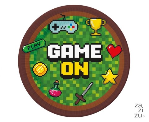 Talerzyki papierowe Game On 23 cm 6 szt. PW-TGO9 Talerzyki papierowe Game On 23 cm 6 szt. PW-TGO9